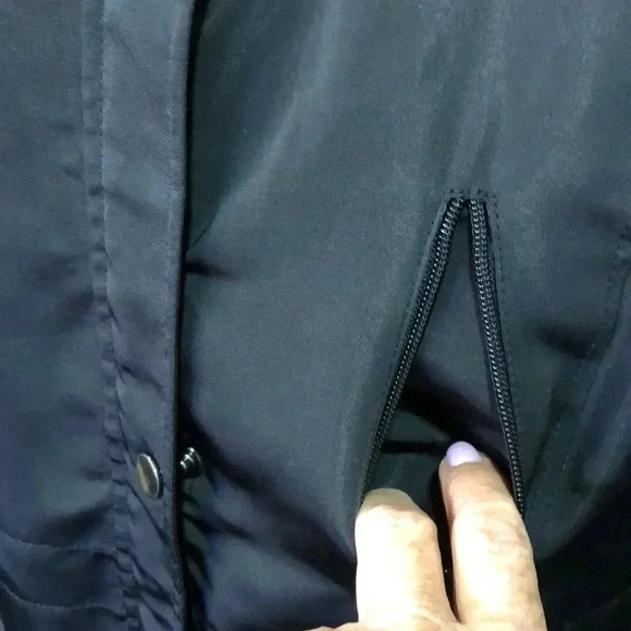 Style & Co.Water Resistant,faux fur hood,zip/snap front,pockets midi winter coat - Picture 8 of 13